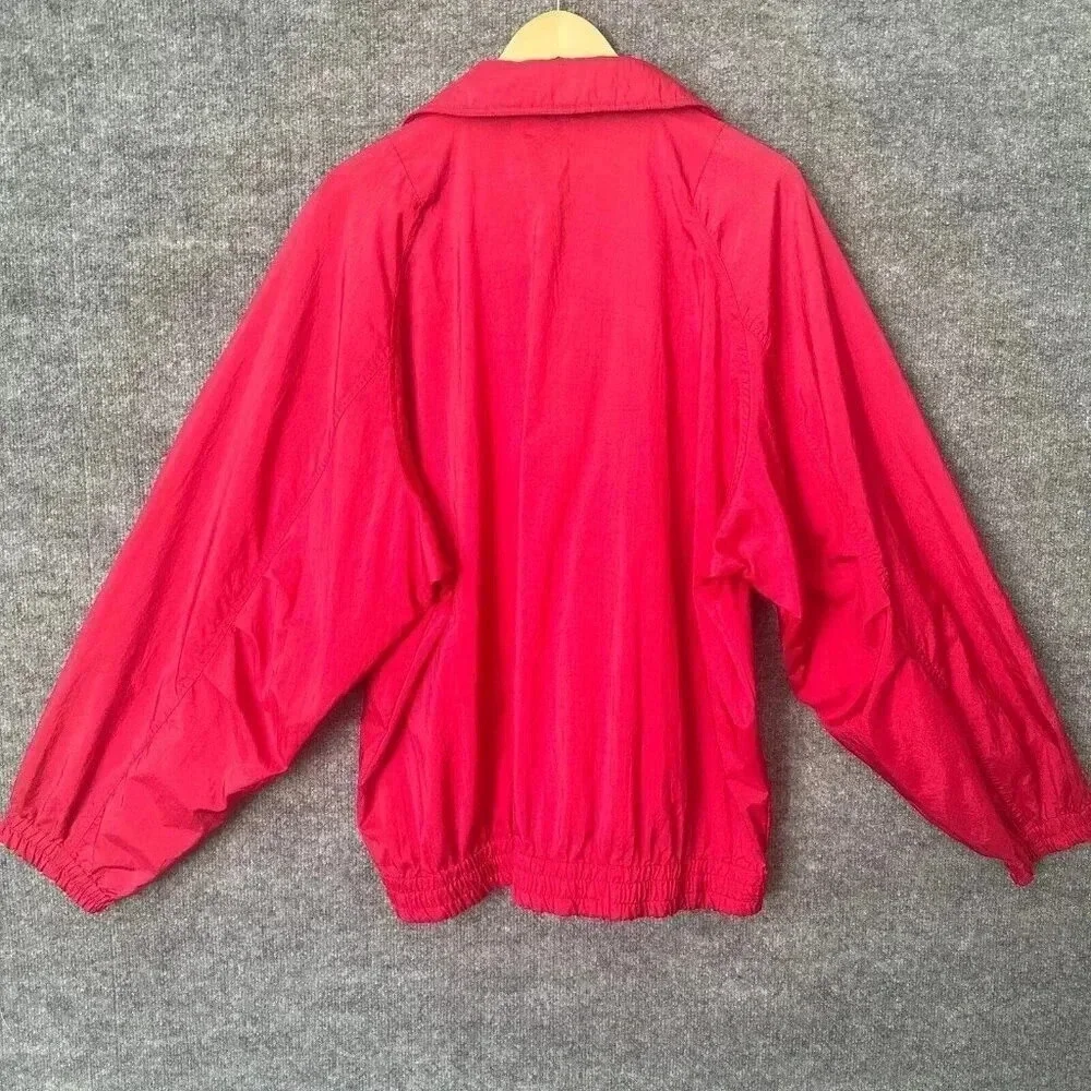 Vintage 80s Kaelin Ski Wear Windbreaker Mens Large Red Pullover Casual Jacket‎